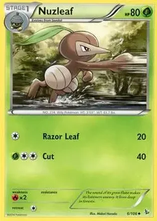 2014 Pokemon XY Flashfire #6/106 - Nuzleaf