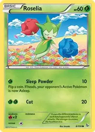 2014 Pokemon XY Flashfire #8/106 - Cynthia's Roselia