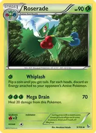 2014 Pokemon XY Flashfire #9/106 - Cynthia's Roserade
