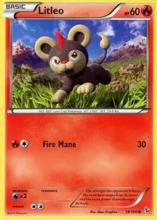 2014 Pokemon XY Flashfire #19/106 - Litleo