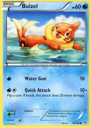 2014 Pokemon XY Flashfire #28/106 - Buizel