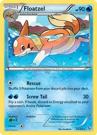 2014 Pokemon XY Flashfire #29/106 - Floatzel