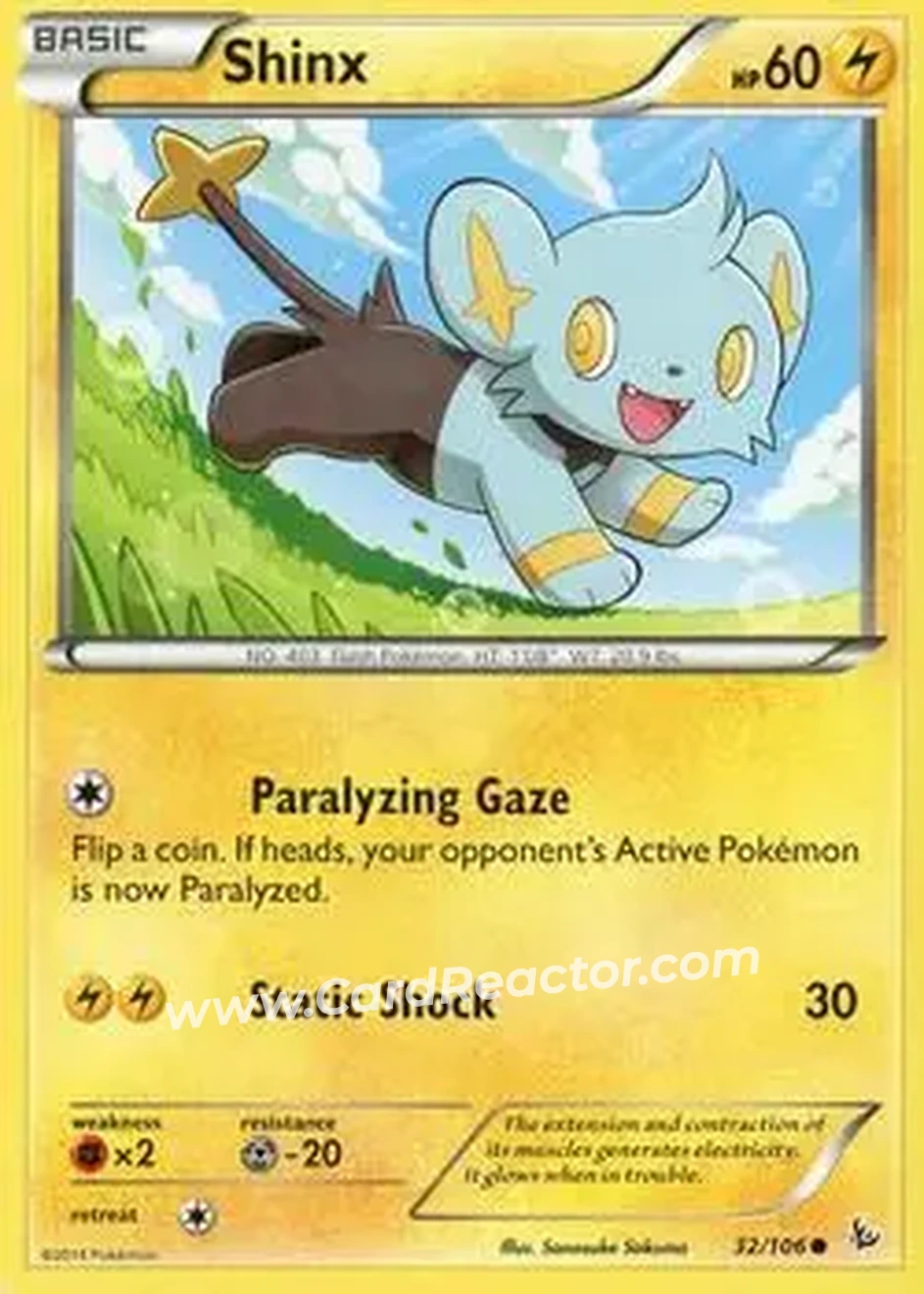 2014 Pokemon XY Flashfire #32/106 - コリンク - Front