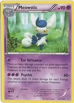 2014 Pokemon XY Flashfire #43/106 - Meowstic