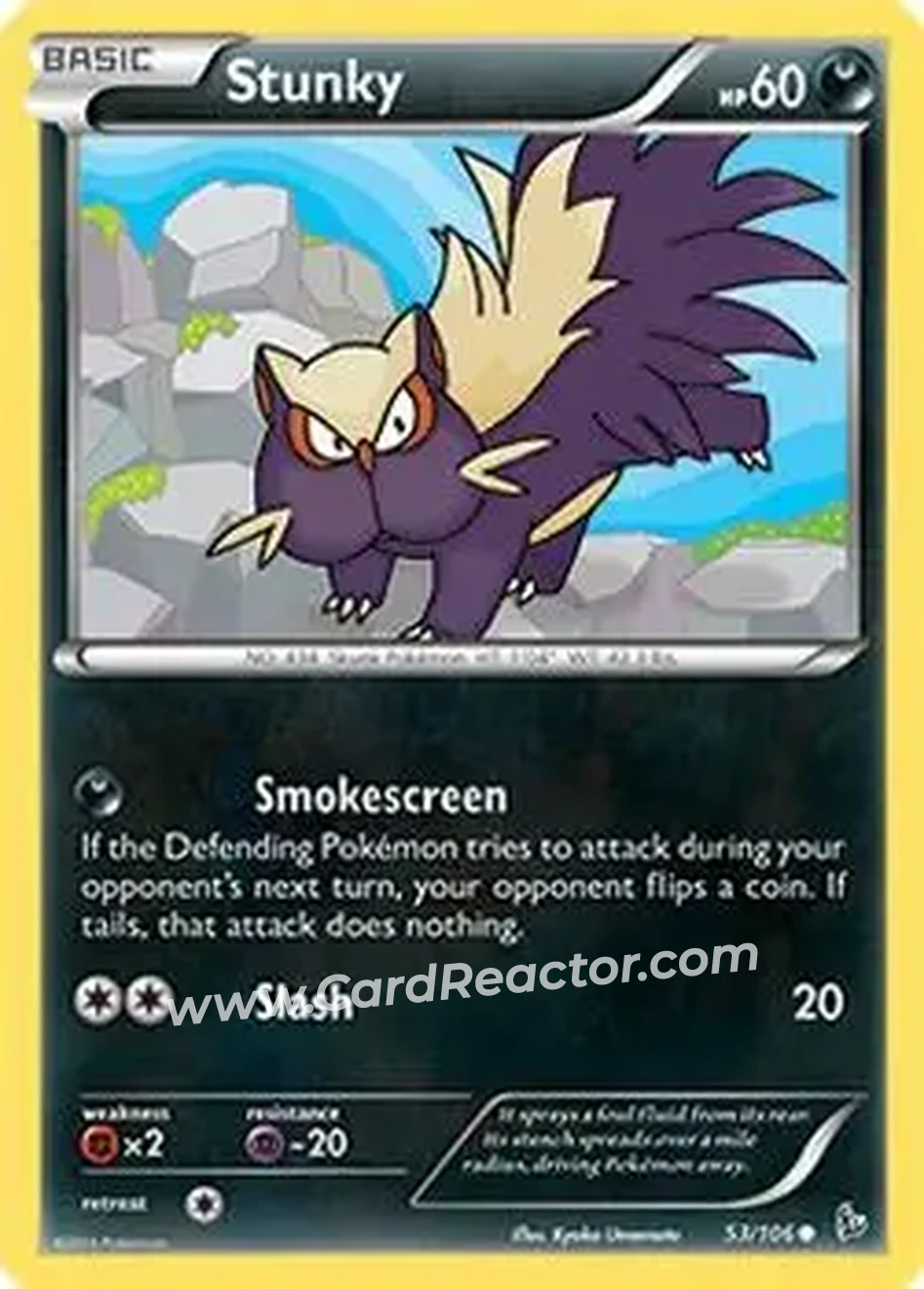 2014 Pokemon XY Flashfire #53/106 - Stunky