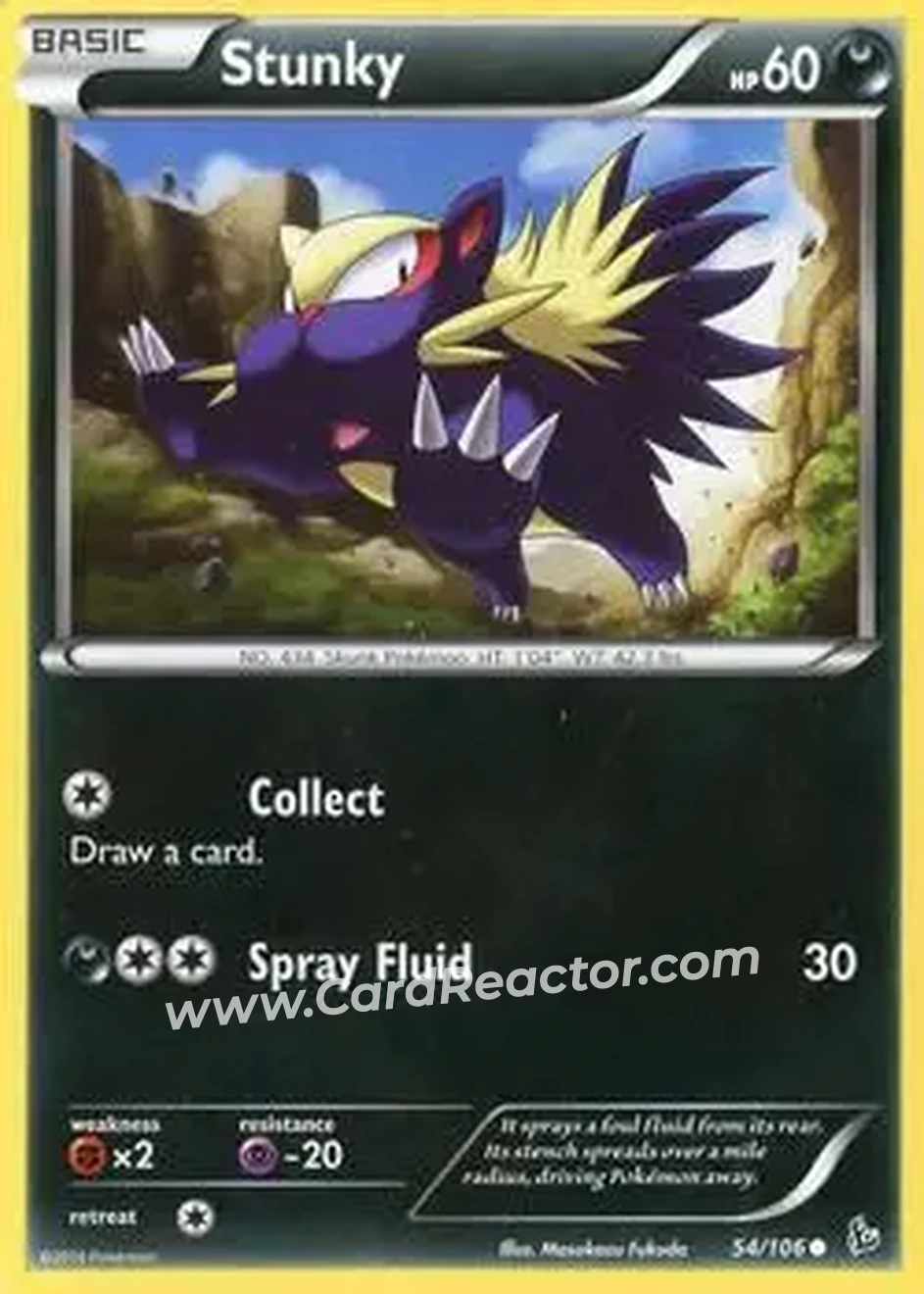 2014 Pokemon XY Flashfire #54/106 - Stunky