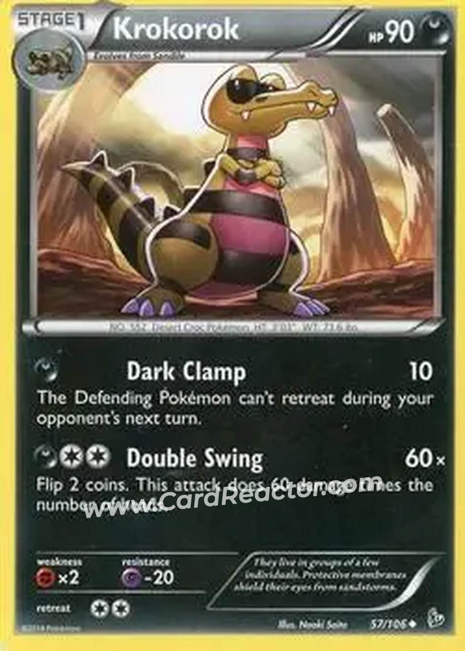 2014 Pokemon XY Flashfire #57/106 - ワルビル - Front