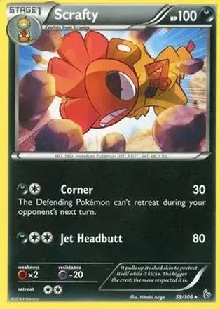 2014 Pokemon XY Flashfire #59/106 - Scrafty