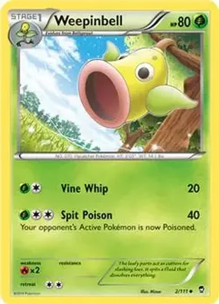 2014 Pokemon XY Furious Fists #2/111 - Weepinbell