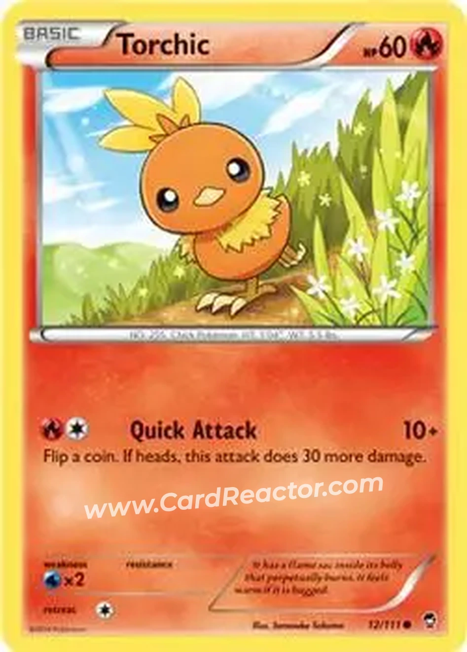 2014 Pokemon XY Furious Fists #12/111 - アチャモ - Front