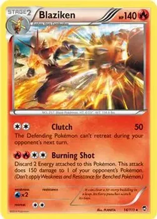 2014 Pokemon XY Furious Fists #14/111 - バシャーモ