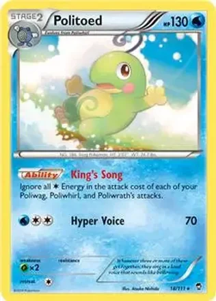 2014 Pokemon XY Furious Fists #18/111 - Politoed
