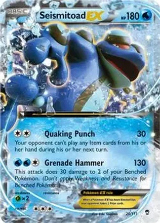 2014 Pokemon XY Furious Fists #20/111 - Seismitoad