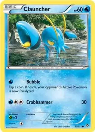 2014 Pokemon XY Furious Fists #23/111 - Clauncher