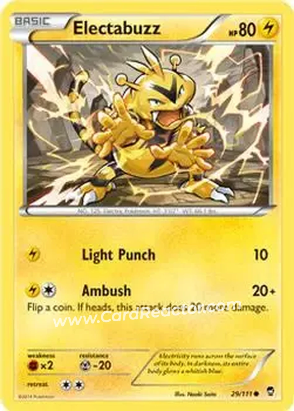 2014 Pokemon XY Furious Fists #29/111 - Electabuzz - Front