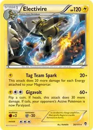 2014 Pokemon XY Furious Fists #30/111 - Electivire ex