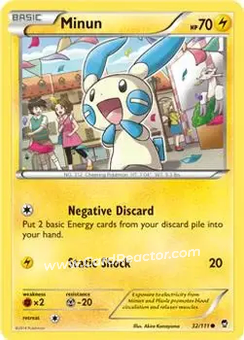 2014 Pokemon XY Furious Fists #32/111 - Minun - Front