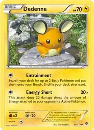 2014 Pokemon XY Furious Fists #34/111 - デデンネ
