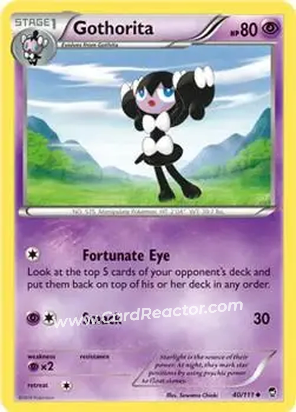 2014 Pokemon XY Furious Fists #40/111 - Gothorita - Front