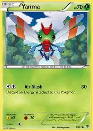 2014 Pokemon XY Phantom Forces #3/119 - Yanma