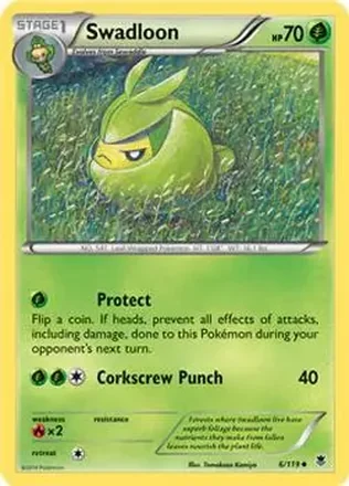 2014 Pokemon XY Phantom Forces #6/119 - Swadloon