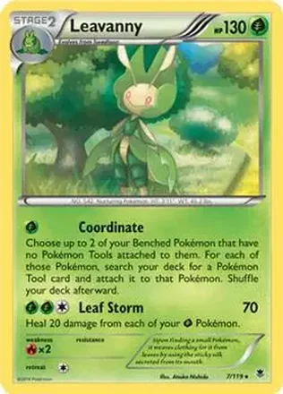 2014 Pokemon XY Phantom Forces #7/119 - Leavanny