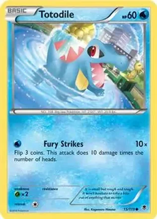 2014 Pokemon XY Phantom Forces #15/119 - Totodile