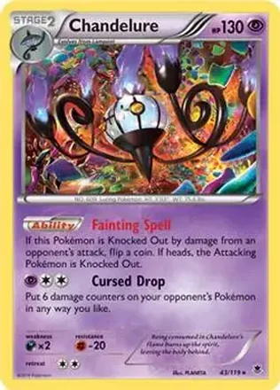 2014 Pokemon XY Phantom Forces #43/119 - Chandelure