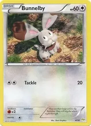 2014 Pokemon XY Trainer Kit Noivern Half Deck #4/30 - Bunnelby