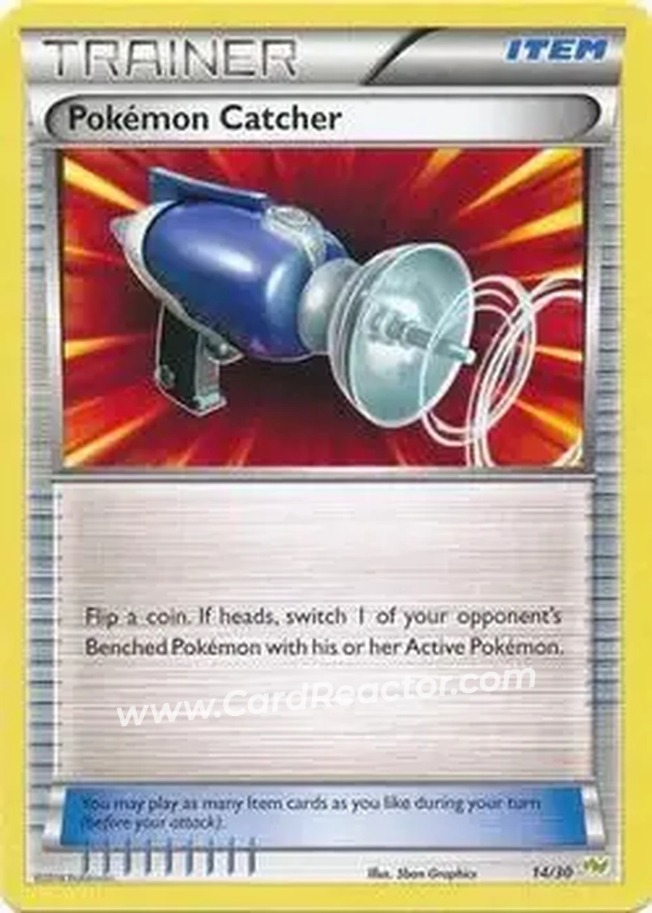 2014 Pokemon XY Trainer Kit Noivern Half Deck #14/30 - Pokémon Catcher - Front