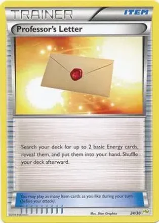 2014 Pokemon XY Trainer Kit Noivern Half Deck #24/30 - Professor's Letter