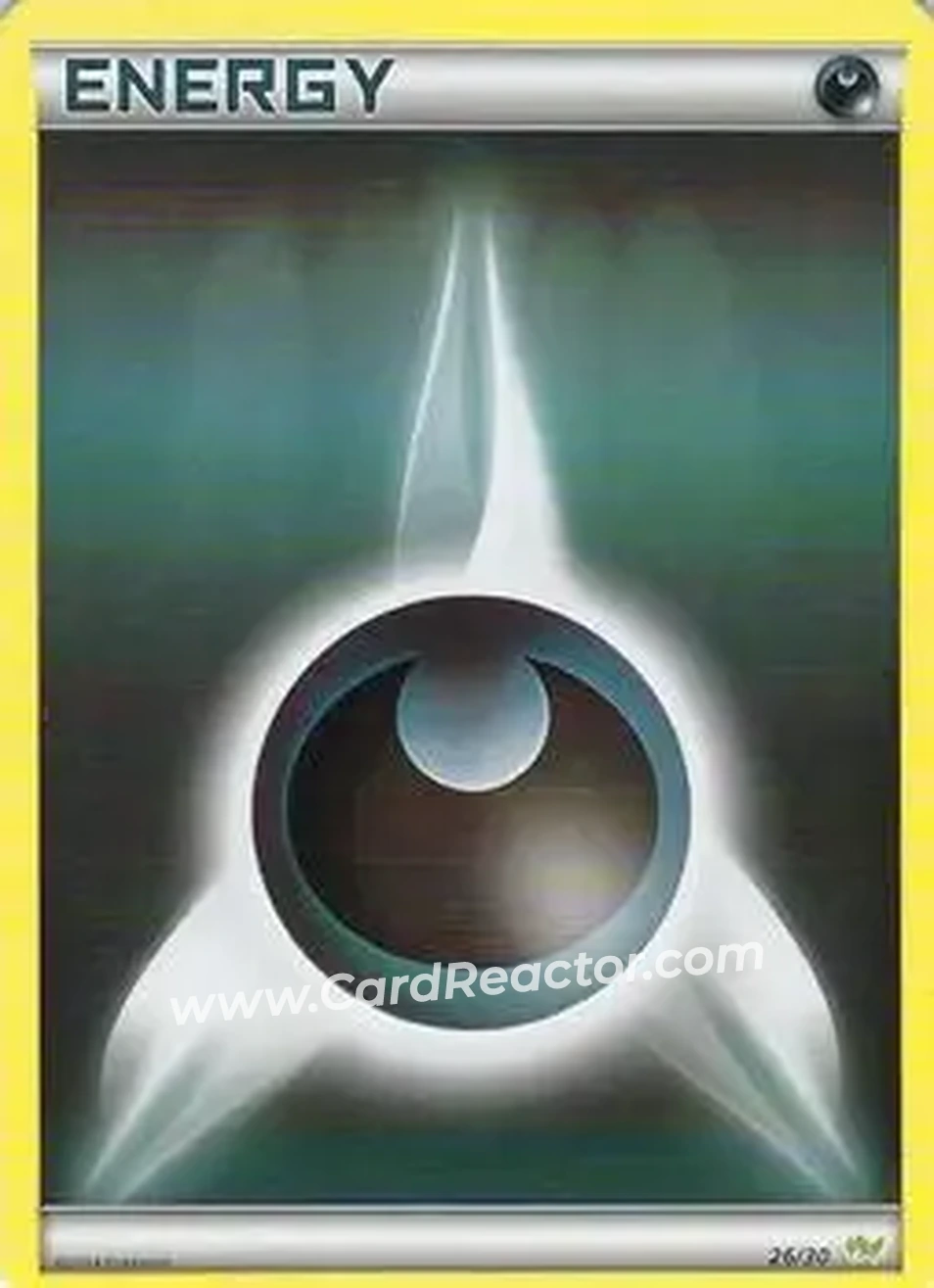 2014 Pokemon XY Trainer Kit Noivern Half Deck #26/30 - Basic Darkness Energy - Front