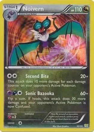2014 Pokemon XY Trainer Kit Noivern Half Deck feature card
