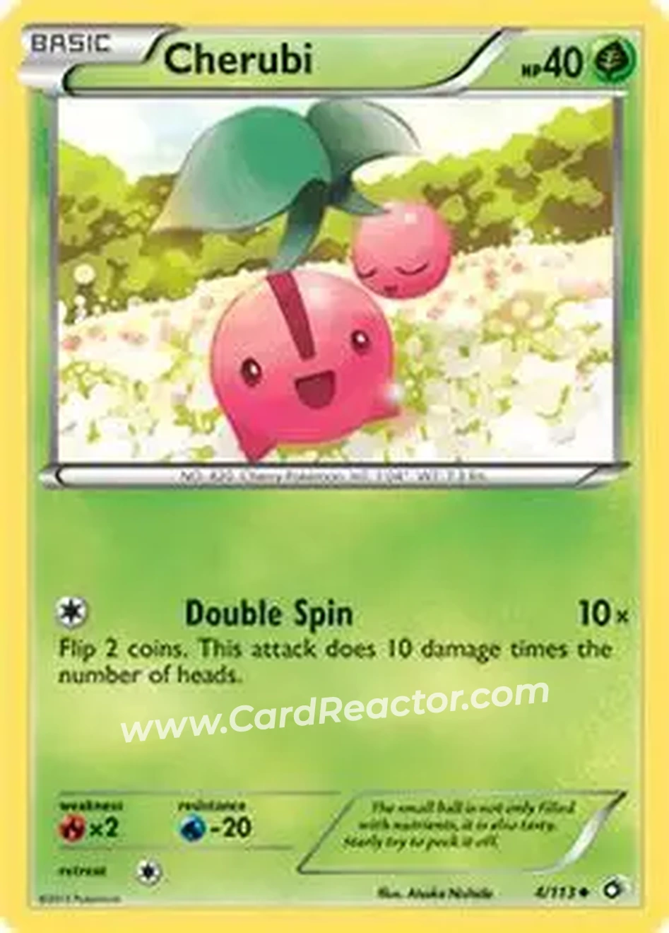 2013 Pokemon Black & White Legendary Treasures #4/113 - Cherubi - Front