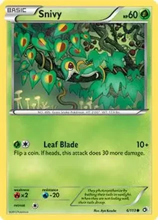 2013 Pokemon Black & White Legendary Treasures #6/113 - ツタージャ
