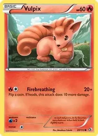 2013 Pokemon Black & White Legendary Treasures #20/113 - Vulpix