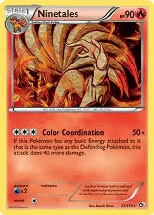 2013 Pokemon Black & White Legendary Treasures #21/113 - Ninetales