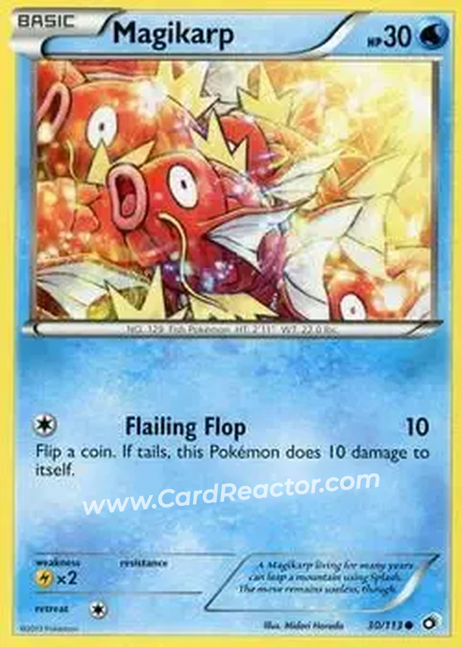 2013 Pokemon Black & White Legendary Treasures #30/113 - Magikarp - Front
