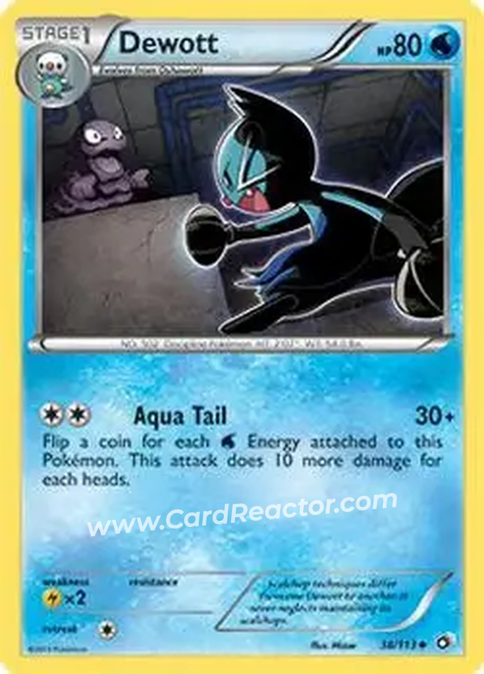 2013 Pokemon Black & White Legendary Treasures #38/113 - Dewott - Front