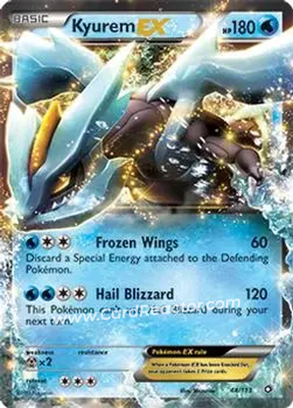 2013 Pokemon Black & White Legendary Treasures #44/113 - キュレム ex - Front