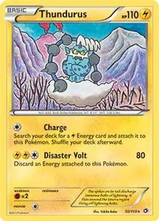 2013 Pokemon Black & White Legendary Treasures #50/113 - Thundurus