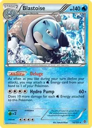2013 Pokemon Black & White Plasma Blast #16/101 - Blastoise