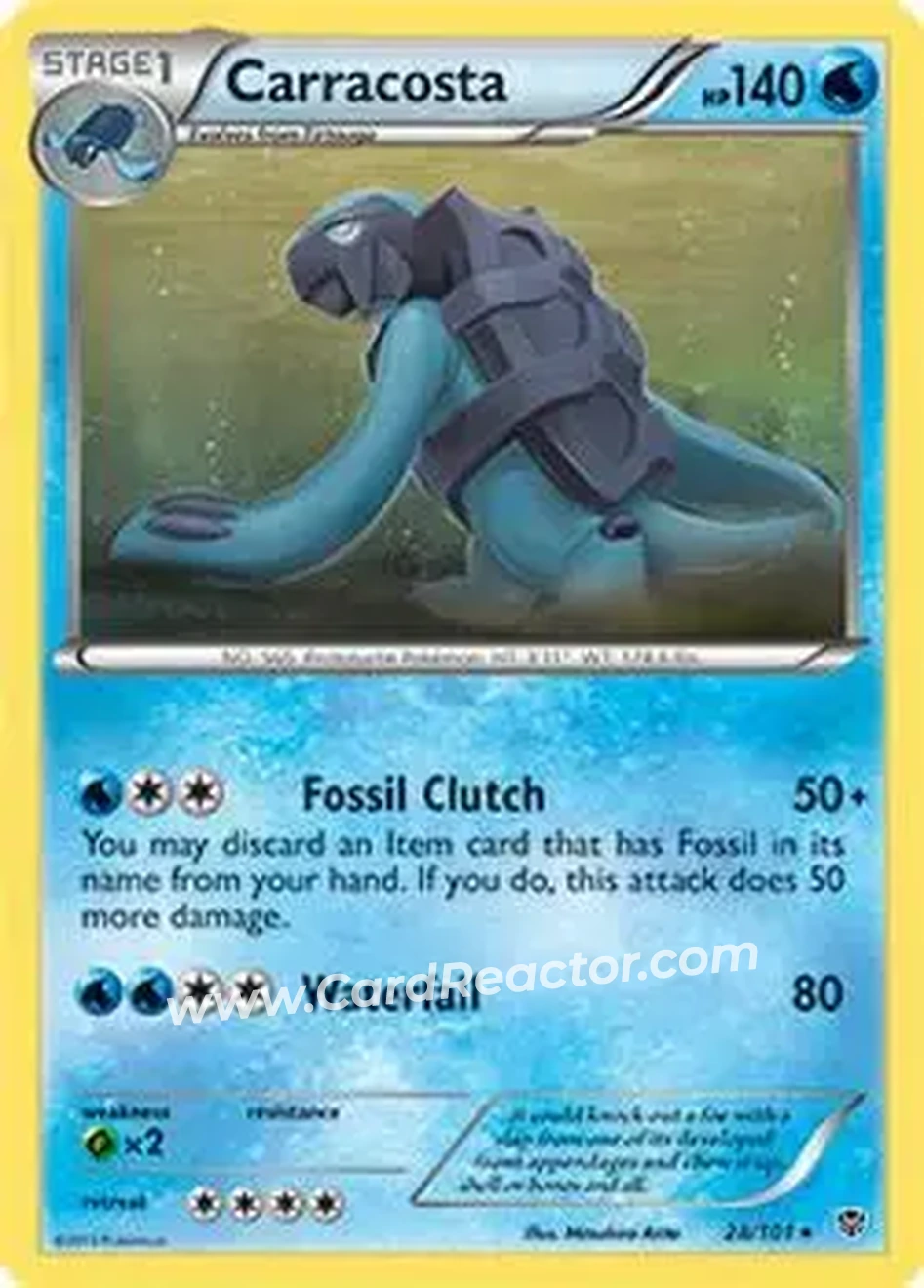 2013 Pokemon Black & White Plasma Blast #28/101 - アバゴーラ - Front