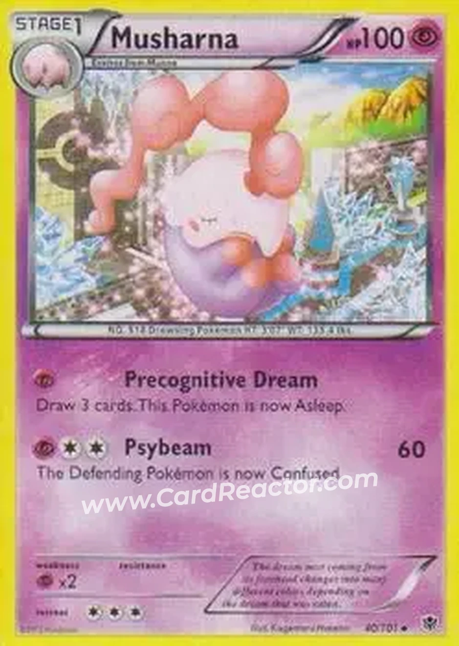 2013 Pokemon Black & White Plasma Blast #40/101 - Musharna - Front
