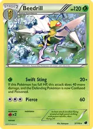 2013 Pokemon Black & White Plasma Freeze #3/116 - Beedrill