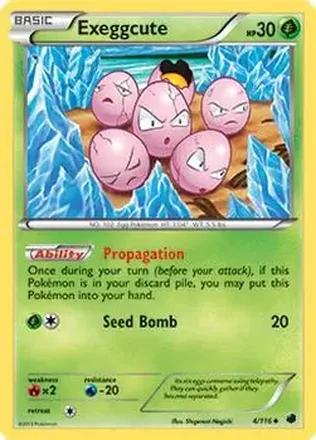 2013 Pokemon Black & White Plasma Freeze #4/116 - Exeggcute