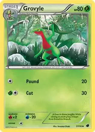 2013 Pokemon Black & White Plasma Freeze #7/116 - Grovyle
