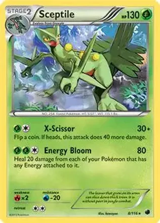 2013 Pokemon Black & White Plasma Freeze #8/116 - Sceptile GX
