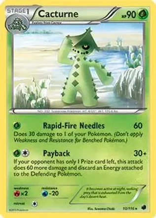 2013 Pokemon Black & White Plasma Freeze #10/116 - ノクタス