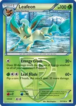 2013 Pokemon Black & White Plasma Freeze #11/116 - Leafeon